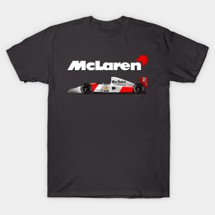 Ayrton Senna's McLaren Honda MP4/7 Illustration T-Shirt